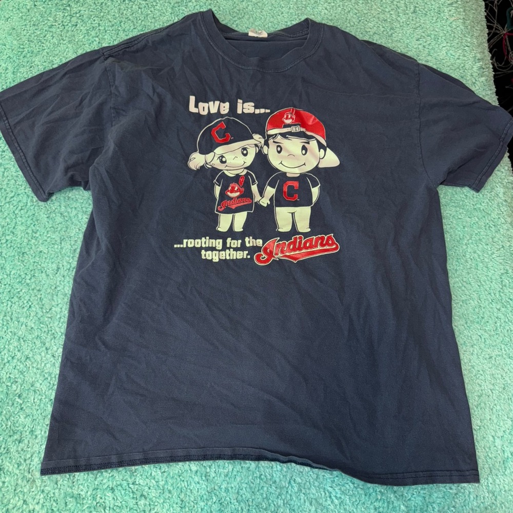 Cleveland Indians Love Is Rooting‎ Together T-Shirt Xl Sportswear